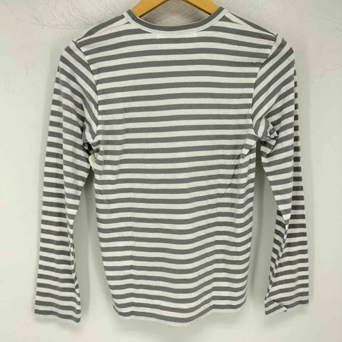 プレイコムデギャルソン PLAY COMME des GARCONS ミニハートワッペン クルーネックボーダー長袖カットソー レディース JPN:M